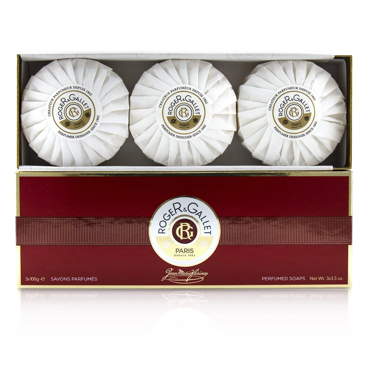 Roger & Gallet Jean Marie Farina Perfumed Soap Coffret 3x100g/3.5oz 1 Roger & Gallet Jean Marie Farina Perfumed Soap Coffret 3x100g/3.5oz