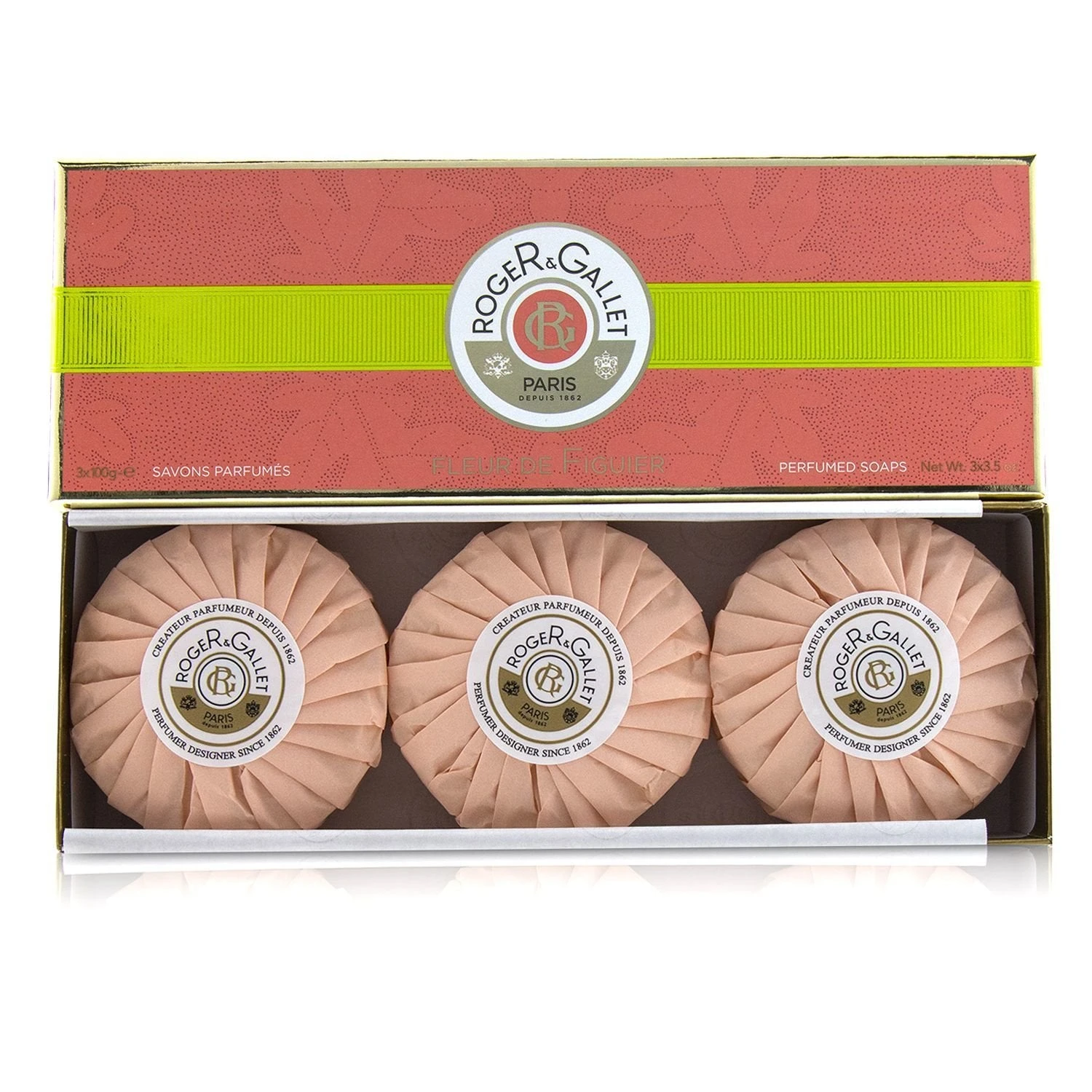 Roger & Gallet Fleur De Figuier Perfumed Soap Coffret 3x100g/3.5oz 1 Roger & Gallet Fleur De Figuier Perfumed Soap Coffret 3x100g/3.5oz