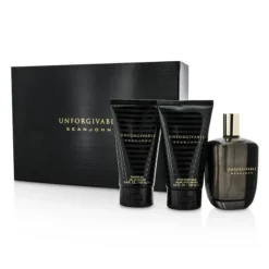 Sean John Unforgivable Coffret: Eau De Toilette Spray + After Shave Balm 100ml/3.4oz + Shower Gel 100ml/3.4oz 3pcs 125ml/4.2oz