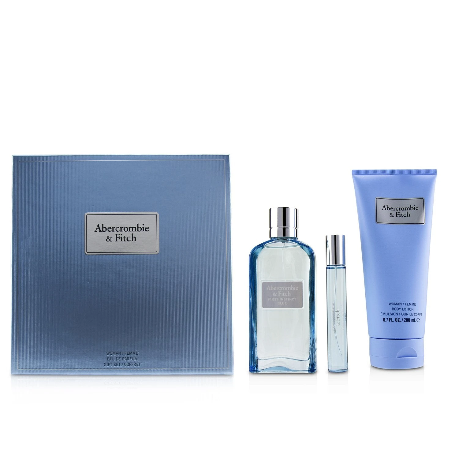 Abercrombie & Fitch First Instinct Blue Coffret: Eau De Parfum Spray 100ml/3.4oz + Body Lotion 200ml/6.7oz + Eau De Parfum Spray 15ml/0.5oz 3pcs 2 Abercrombie & Fitch First Instinct Blue Coffret: Eau De Parfum Spray 100ml/3.4oz + Body Lotion 200ml/6.7oz + Eau De Parfum Spray 15ml/0.5oz 3pcs - Image 2