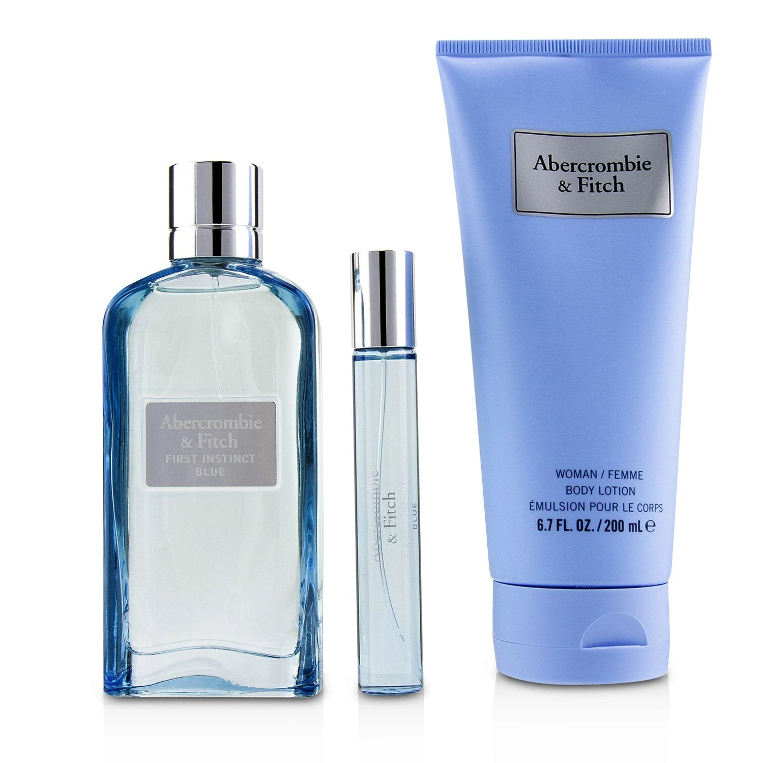 Abercrombie & Fitch First Instinct Blue Coffret: Eau De Parfum Spray 100ml/3.4oz + Body Lotion 200ml/6.7oz + Eau De Parfum Spray 15ml/0.5oz 3pcs 1 Abercrombie & Fitch First Instinct Blue Coffret: Eau De Parfum Spray 100ml/3.4oz + Body Lotion 200ml/6.7oz + Eau De Parfum Spray 15ml/0.5oz 3pcs