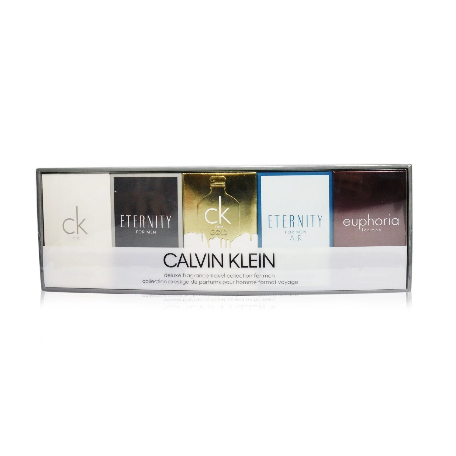 Calvin Klein Miniature Coffret: CK One Edt 10ml + Eternity Edt 10ml +CK One Gold Edt 10ml+Eternity Air Edt 10ml+ Euphoria Men EDT 10ml 5x10ml/0.33oz 1 Calvin Klein Miniature Coffret: CK One Edt 10ml + Eternity Edt 10ml +CK One Gold Edt 10ml+Eternity Air Edt 10ml+ Euphoria Men EDT 10ml 5x10ml/0.33oz