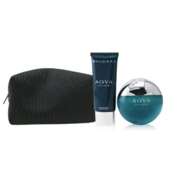 Bvlgari Aqva Pour Homme Coffret: Eau De Toilette Spray 100ml/3.4oz + After Shave Balm 100ml/3.4oz + Pouch 2pcs+Pouch -Demeter || Voluspa || Versace Shop 25518635014