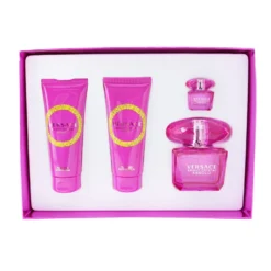 Versace Bright Crystal Absolu Coffret: Eau De Parfum Spray 90ml + Body Lotion 100ml +Eau De Parfum 5ml + Shower Gel 100ml 4pcs