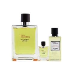 Hermès Hermes Terre D'Hermes Eau Intense Vetiver Coffret: Eau De Parfum 100ml/3.3oz + Hair & Body Shower Gel 40ml/1.35oz + Eau De Parfum 5ml/0.17oz 3pcs