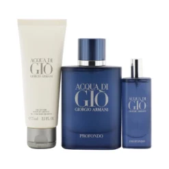Giorgio Armani Acqua Di Gio Profondo Coffret: Eau De Parfum Spray 75ml/2.5oz + Eau De Parfum Spray 15ml/0.5oz + All Over Body Shampoo 75ml/2.5oz 3pcs