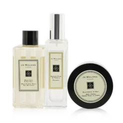 Jo Malone Fragrance Layering Collection: English Pear & Freesia Cologne Spray 30ml + Blackberry & Bay Body Cream 50ml + Wood Sage & Sea Salt Body Wash 100ml 3pcs