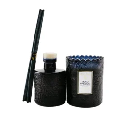 Voluspa Scalloped Edge Candle & Reed Diffuser Coffret - Moso Bamboo 2pcs -Demeter || Voluspa || Versace Shop 26621975115 2