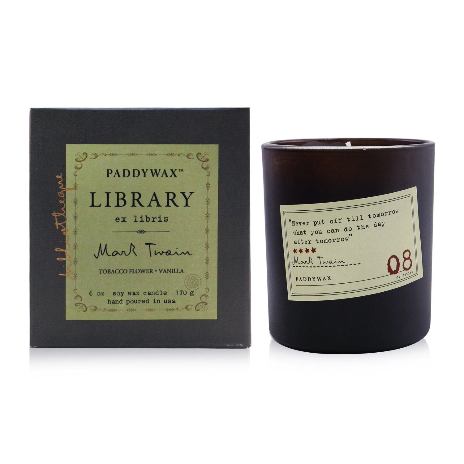 Paddywax Library Candle - Mark Twain 70g/2.5oz 5 Paddywax Library Candle - Mark Twain 70g/2.5oz - Image 5