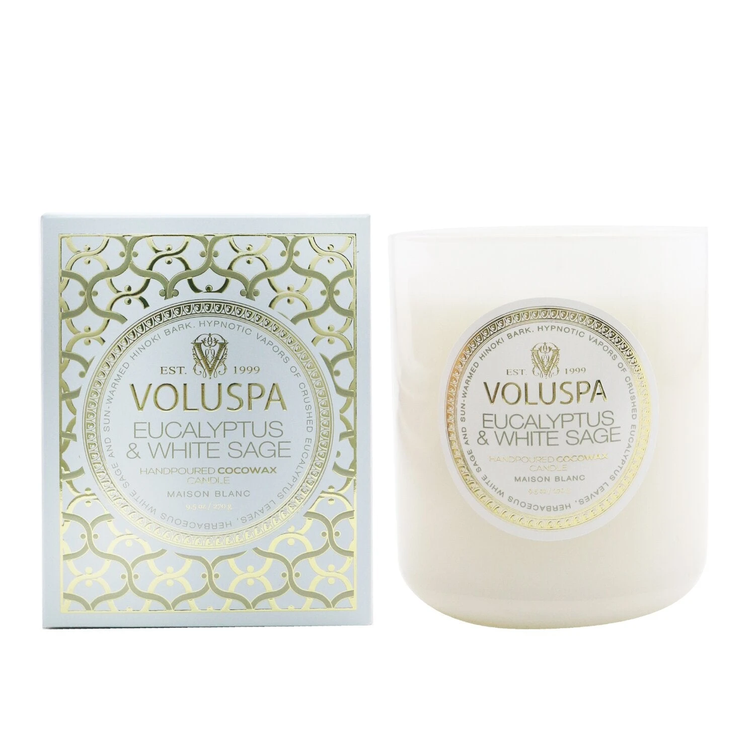 Voluspa Classic Candle - Eucalyptus & White Sage 270g/9.5oz 2 Voluspa Classic Candle - Eucalyptus & White Sage 270g/9.5oz - Image 2