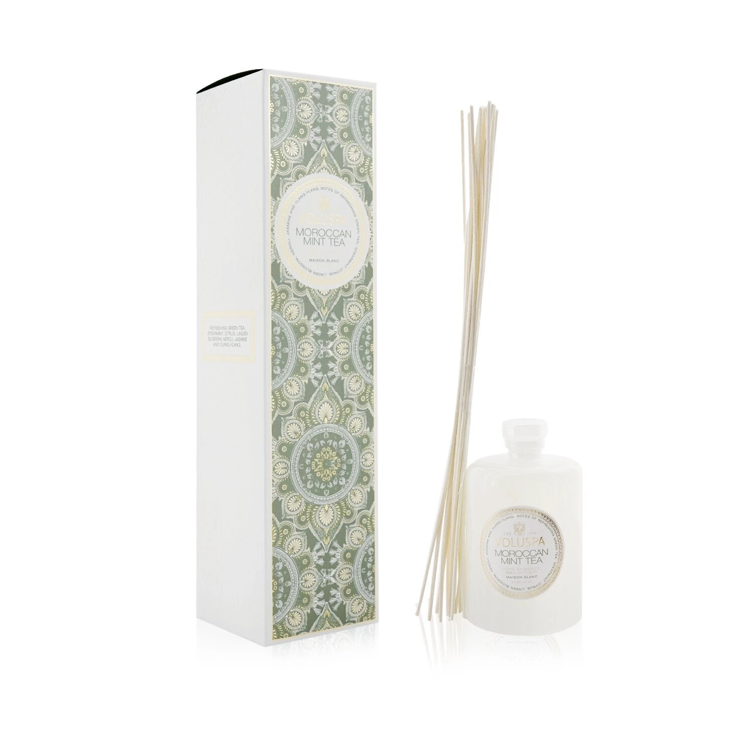 Voluspa Reed Diffuser - Macaron Mint Tea 177ml/6oz 2 Voluspa Reed Diffuser - Macaron Mint Tea 177ml/6oz - Image 2