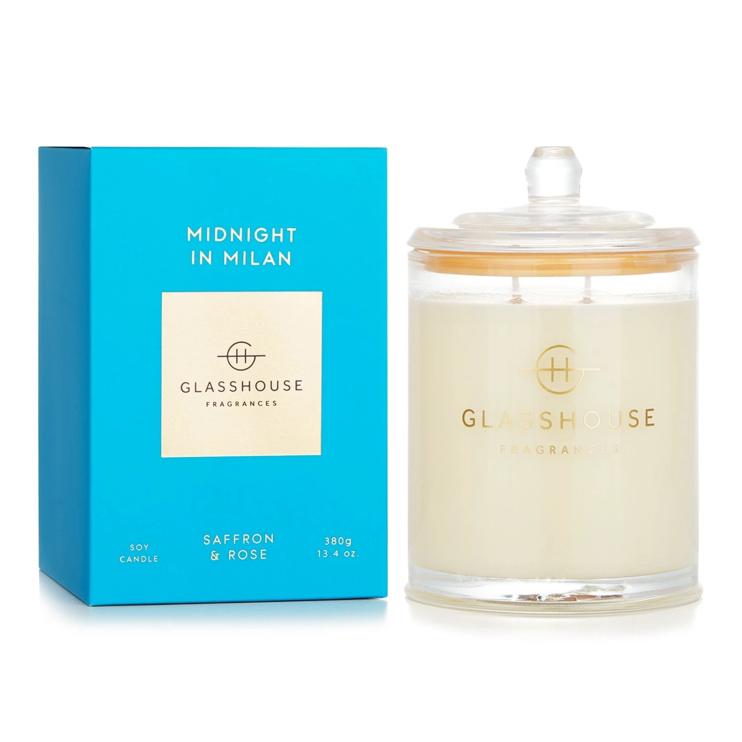 Glasshouse Triple Scented Soy Candle - Midnight In Milan (Saffron & Rose) 380g/13.4oz 2 Glasshouse Triple Scented Soy Candle - Midnight In Milan (Saffron & Rose) 380g/13.4oz - Image 2