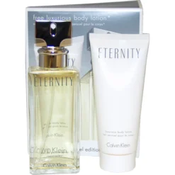 Calvin Klein Eternity By Calvin Klein For Women - 2 Pc Gift Set 3.4oz EDP Spray, 3.4oz Luxurious Body Lotion