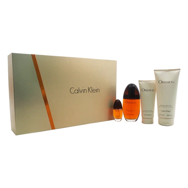 Calvin Klein Obsession By Calvin Klein For Women - 4 Pc Gift Set 3.4oz EDP Spray, 0.5oz EDP Spray, 3.4oz Shower Gel, 6.7oz Body Lotion 1 Calvin Klein Obsession By Calvin Klein For Women - 4 Pc Gift Set 3.4oz EDP Spray, 0.5oz EDP Spray, 3.4oz Shower Gel, 6.7oz Body Lotion